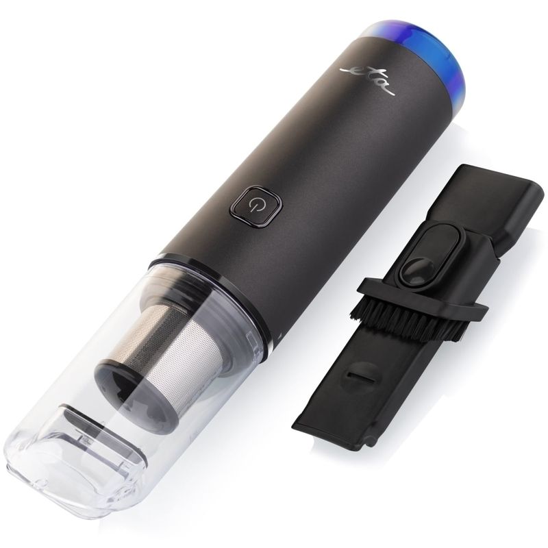 Electronice si Electrocasnice - Ingrijirea locuintei - Aspiratoare - Aspirator fara fir ETA HANDY GO 0253 90000, motor BLDC digital, 65 W, Li-Ion 7,2 V, 2600 mAh, 85 ml, negru - Infinity.ro