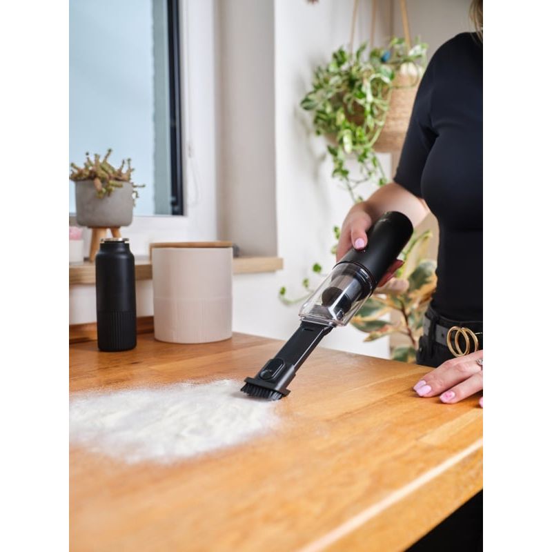 Electronice si Electrocasnice - Ingrijirea locuintei - Aspiratoare - Aspirator fara fir ETA HANDY GO 0253 90000, motor BLDC digital, 65 W, Li-Ion 7,2 V, 2600 mAh, 85 ml, negru - Infinity.ro