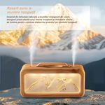 Electronice si Electrocasnice - Climatizare si sisteme de incalzire - Aparate filtrare aer - Umidificatoare - Umidificator de aer si difuzor de aroma, design Snow Mountain, 600ml, dubla pulverizare, iluminare, design lemn natur - Infinity.ro
