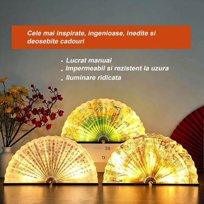 Casa si Gradina - Corpuri si surse de iluminat - Veioze si lampi - Lampi de veghe copii - Lampa decorativa pliabila tip carte, Bluetooth, iluminare LED, acumulator 1800 mAh, card - Infinity.ro