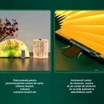 Casa si Gradina - Corpuri si surse de iluminat - Veioze si lampi - Lampi de veghe copii - Lampa decorativa pliabila tip carte, Bluetooth, iluminare LED, acumulator 1800 mAh, card - Infinity.ro