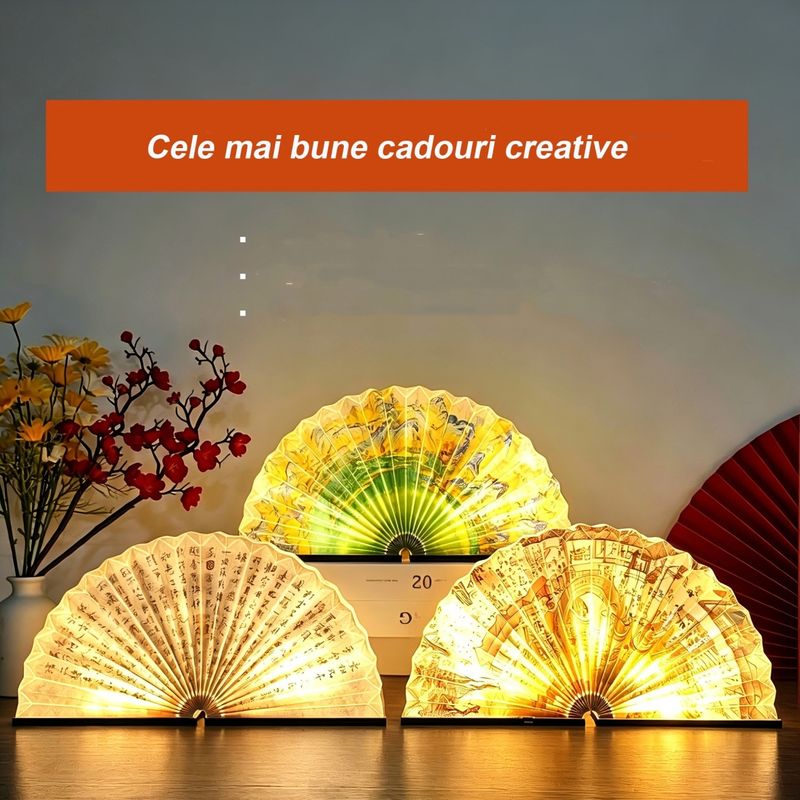 Casa si Gradina - Corpuri si surse de iluminat - Veioze si lampi - Lampi de veghe copii - Lampa decorativa pliabila tip carte, Bluetooth, iluminare LED, acumulator 1800 mAh, card - Infinity.ro