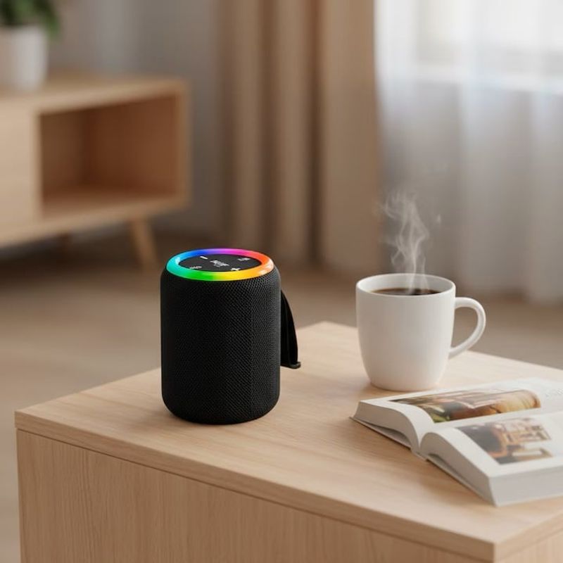 TV, Audio-Video si Foto - Portabile audio - Boxe portabile - Boxa portabila Bluetooth GU-192, 10 W, FM, Stereo, Li-Ion / 1200 mAh, rezistenta la apa, iluminare colorata LED, negru - Infinity.ro