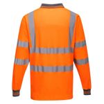 Casa si Gradina - Constructii - Echipamente de lucru - Imbracaminte protectia muncii - Tricou de protectie Polo Cotton Comfort cu Maneci Lungi HiVis Portwest-S271, portocaliu - XXL - Infinity.ro
