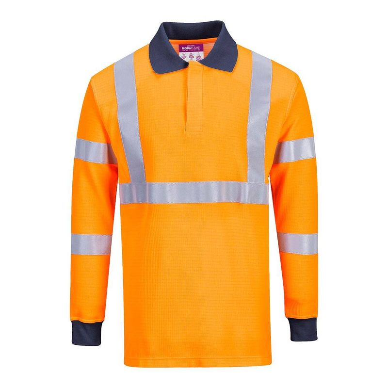 Casa si Gradina - Constructii - Echipamente de lucru - Imbracaminte protectia muncii - Tricou de protectie Polo Ignifug, FR76, RIS PORTWEST, portocaliu - L - Infinity.ro