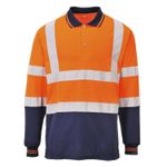Casa si Gradina - Constructii - Echipamente de lucru - Imbracaminte protectia muncii - Tricou de protectie Polo Two-Tone maneci lungi Portwest-S279, portocaliu - M - Infinity.ro