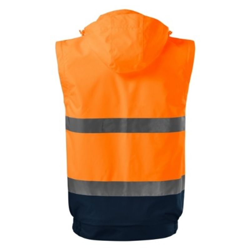 Fashion, accesorii si bijuterii - Barbati - Imbracaminte - Jachete si geci barbati - Jacheta unisex, HV Guard 4 in 1 5V2, Malfini Portocaliu 4XL - Infinity.ro