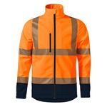 Fashion, accesorii si bijuterii - Barbati - Imbracaminte - Jachete si geci barbati - Jacheta softshell unisex, HV Drop 5V3, Malfini, portocaliu - 2XL - Infinity.ro