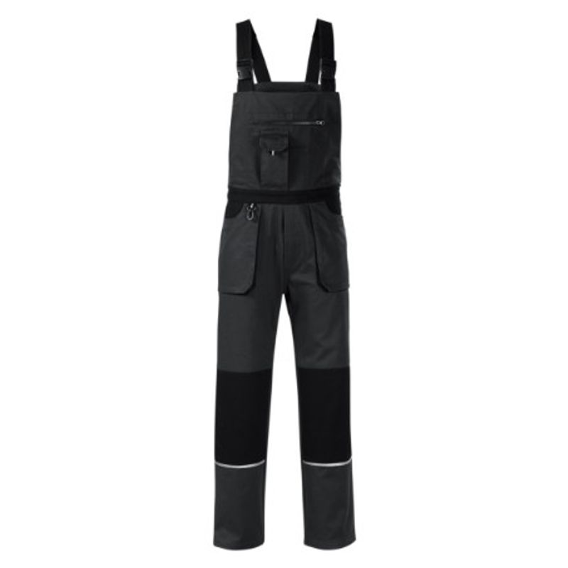 Casa si Gradina - Constructii - Echipamente de lucru - Imbracaminte protectia muncii - Salopeta de lucru pentru barbati Malfini Woody W02, 100% bumbac, 8 buzunare, intarituri Ebony Gray 60/62 - Infinity.ro