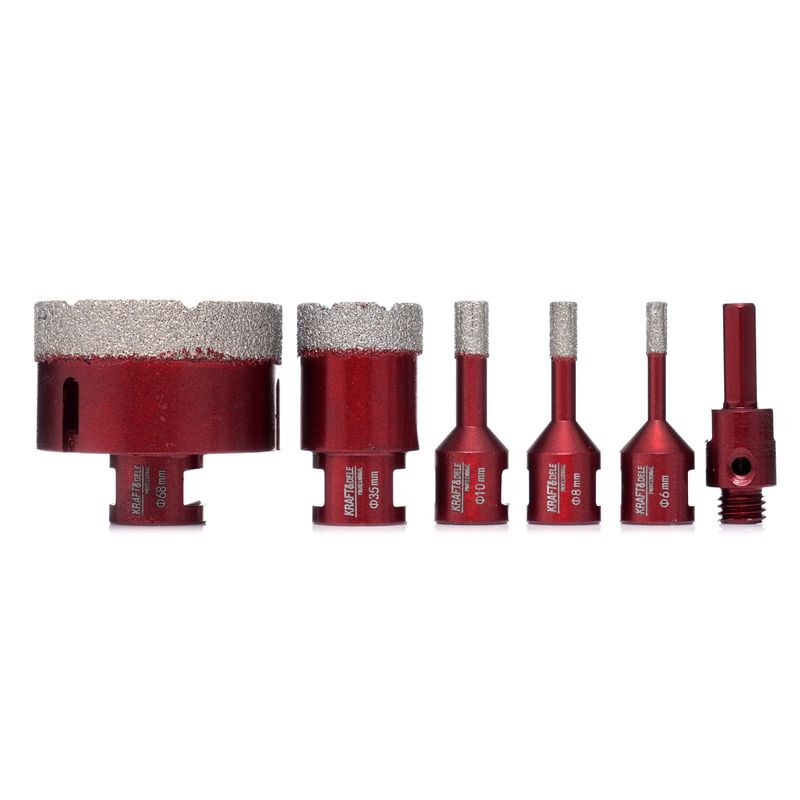 Casa si Gradina - Constructii - Scule electrice si accesorii - Seturi si accesorii pentru gaurit si insurubat - Set carote diamantate, beton, Kraft&Dele, 6 piese, KD11219 - Infinity.ro