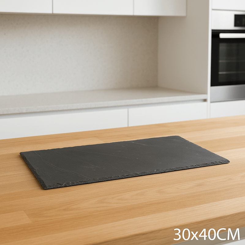 Casa si Gradina - Mobilier - Seturi de mobilier - Seturi bucatarie - Platou servire Atmosphera ardezie, 30x40 cm, negru - Infinity.ro