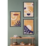 Casa si Gradina - Decoratiuni - Tablouri - Set tablouri cu ramă (3 bucăți) Wallxpert, MDF, 34 x 49 x 1.5 cm, multicolor, 786DKT1553 - Infinity.ro