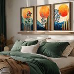Casa si Gradina - Decoratiuni - Tablouri - Set tablouri MDF cu ramă (3 bucăți) Wallxpert, MDF, ramă din lemn de pin, 70 x 50 x 3.5 cm, multicolor, 856EVL2858 - Infinity.ro