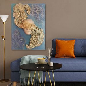 Tablou ulei Wallxpert, lemn, 50 x 70 cm, multicolor, 405HND1401