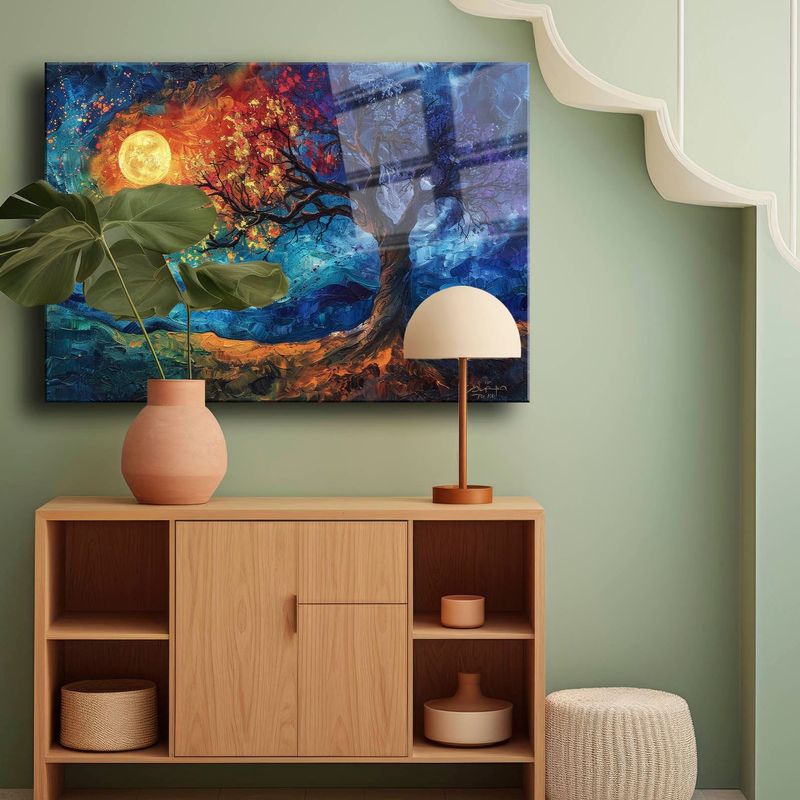 Casa si Gradina - Decoratiuni - Tablouri - Tablou sticlă securizată Wallxpert, sticlă, 30 x 40 cm, multicolor, 544CLR1455 - Infinity.ro