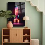 Casa si Gradina - Decoratiuni - Tablouri - Tablou sticlă securizată Wallxpert, sticlă, 30 x 40 cm, multicolor, 544CLR1389 - Infinity.ro