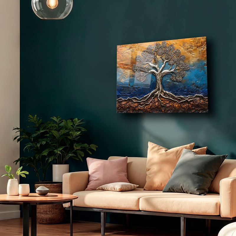 Casa si Gradina - Decoratiuni - Tablouri - Tablou sticlă securizată Wallxpert, sticlă, 30 x 40 cm, multicolor, 544CLR1437 - Infinity.ro