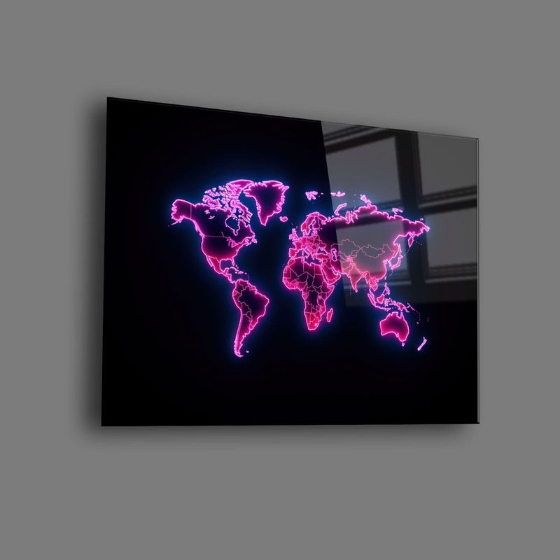 Casa si Gradina - Decoratiuni - Tablouri - Tablou sticlă securizată Wallxpert, sticlă, 30 x 40 cm, multicolor, 544CLR1197 - Infinity.ro