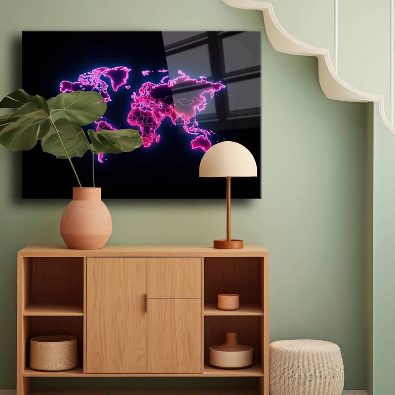 Casa si Gradina - Decoratiuni - Tablouri - Tablou sticlă securizată Wallxpert, sticlă, 30 x 40 cm, multicolor, 544CLR1197 - Infinity.ro