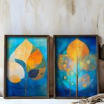 Casa si Gradina - Decoratiuni - Tablouri - Set tablouri MDF cu ramă (2 bucăți) Wallxpert, MDF, ramă din lemn de pin, 70 x 50 x 3.5 cm, multicolor, 856EVL2844 - Infinity.ro