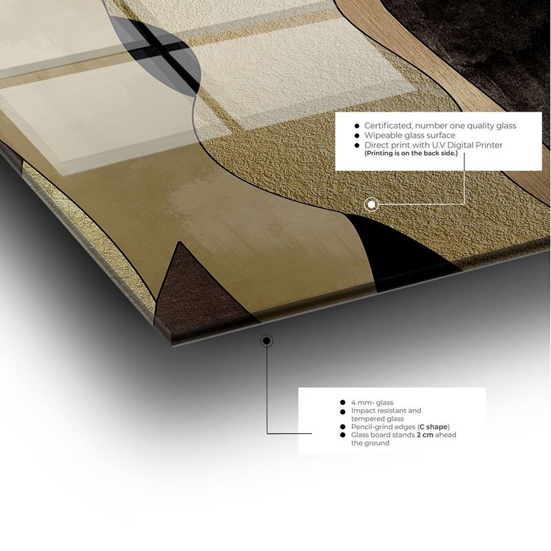 Casa si Gradina - Decoratiuni - Tablouri - Tablou sticlă securizată Wallxpert, sticlă, 50 x 120 cm, multicolor, 407MGN1146 - Infinity.ro