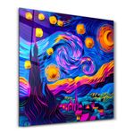 Casa si Gradina - Decoratiuni - Tablouri - Tablou sticlă securizată Wallxpert, sticlă, 80 x 80 cm, multicolor, 642BTH1311 - Infinity.ro