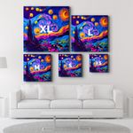 Casa si Gradina - Decoratiuni - Tablouri - Tablou sticlă securizată Wallxpert, sticlă, 80 x 80 cm, multicolor, 642BTH1311 - Infinity.ro