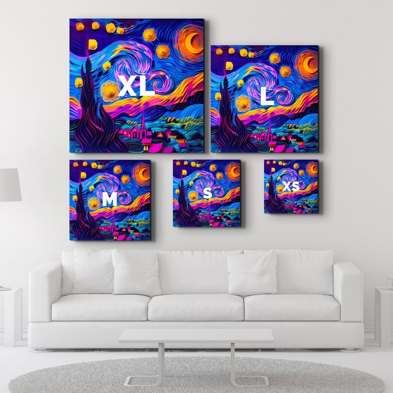 Casa si Gradina - Decoratiuni - Tablouri - Tablou sticlă securizată Wallxpert, sticlă, 80 x 80 cm, multicolor, 642BTH1311 - Infinity.ro