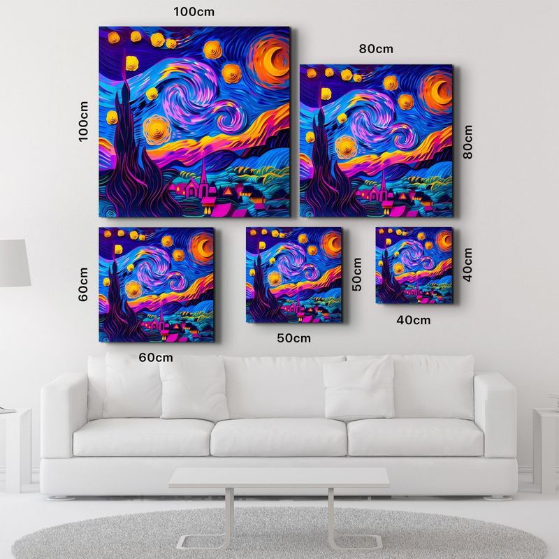 Casa si Gradina - Decoratiuni - Tablouri - Tablou sticlă securizată Wallxpert, sticlă, 80 x 80 cm, multicolor, 642BTH1311 - Infinity.ro