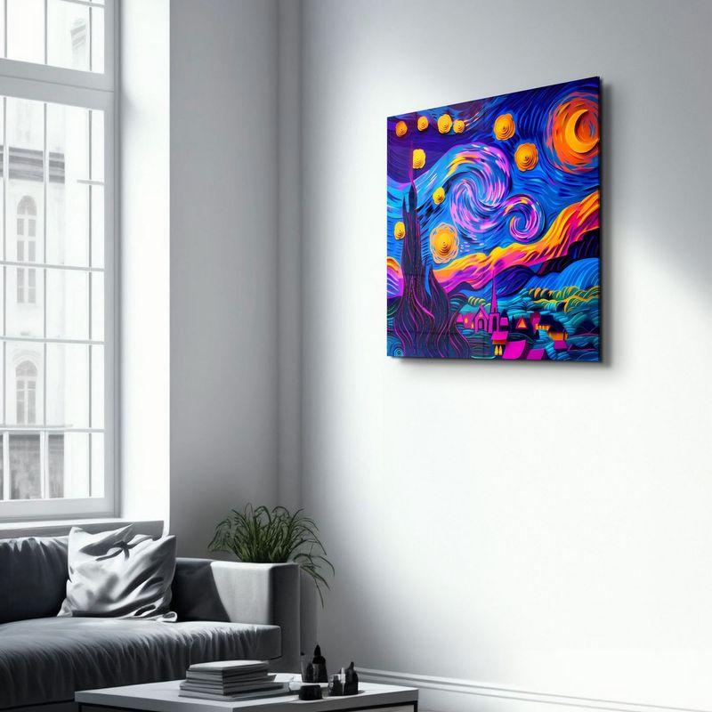 Casa si Gradina - Decoratiuni - Tablouri - Tablou sticlă securizată Wallxpert, sticlă, 80 x 80 cm, multicolor, 642BTH1311 - Infinity.ro
