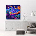 Casa si Gradina - Decoratiuni - Tablouri - Tablou sticlă securizată Wallxpert, sticlă, 80 x 80 cm, multicolor, 642BTH1311 - Infinity.ro