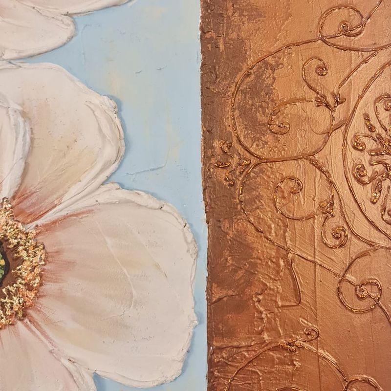 Casa si Gradina - Decoratiuni - Tablouri - Tablou ulei Wallxpert, lemn, 70 x 70 cm, multicolor, 405HND1435 - Infinity.ro