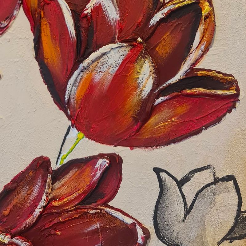 Casa si Gradina - Decoratiuni - Tablouri - Tablou ulei Wallxpert, lemn, 70 x 70 cm, multicolor, 405HND1437 - Infinity.ro