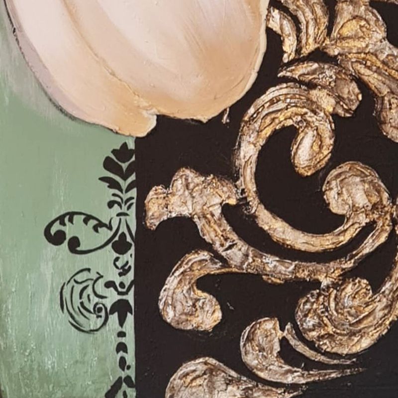 Casa si Gradina - Decoratiuni - Tablouri - Tablou ulei Wallxpert, lemn, 70 x 70 cm, multicolor, 405HND1441 - Infinity.ro