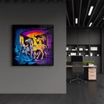 Casa si Gradina - Decoratiuni - Tablouri - Tablou sticlă securizată Wallxpert, sticlă, 100 x 100 cm, multicolor, 642BTH1317 - Infinity.ro