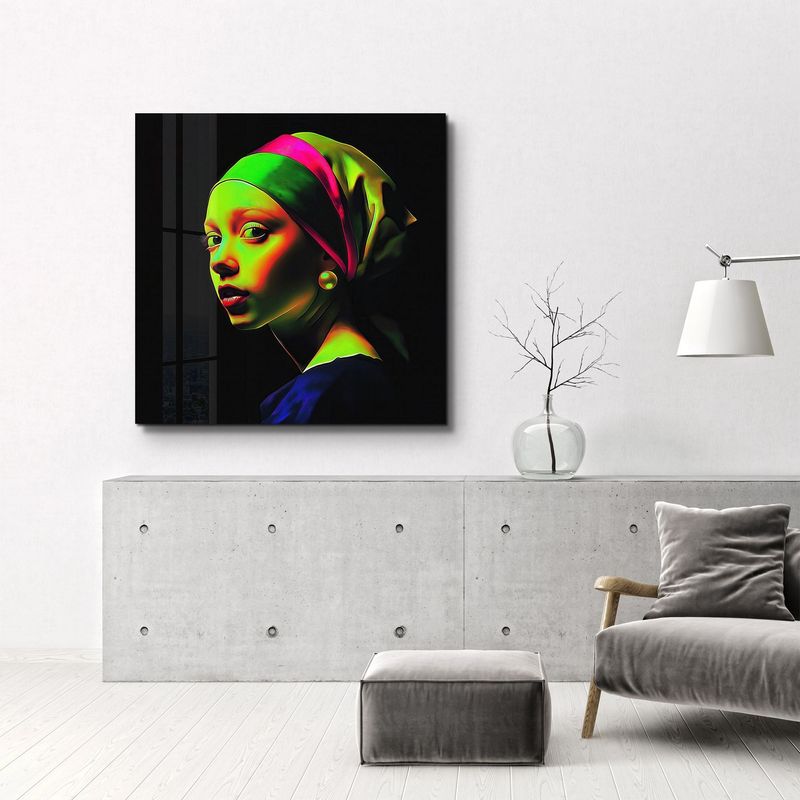 Casa si Gradina - Decoratiuni - Tablouri - Tablou sticlă securizată Wallxpert, sticlă, 100 x 100 cm, multicolor, 642BTH1282 - Infinity.ro