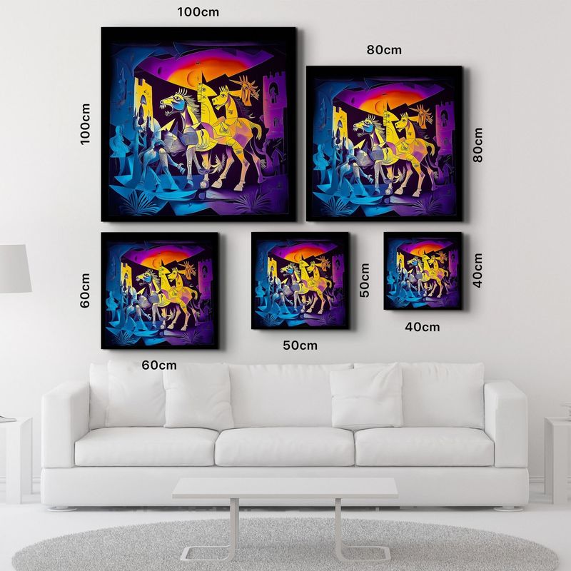 Casa si Gradina - Decoratiuni - Tablouri - Tablou sticlă securizată Wallxpert, sticlă, 100 x 100 cm, multicolor, 642BTH1317 - Infinity.ro