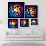 Casa si Gradina - Decoratiuni - Tablouri - Tablou sticlă securizată Wallxpert, sticlă, 100 x 100 cm, multicolor, 642BTH1317 - Infinity.ro