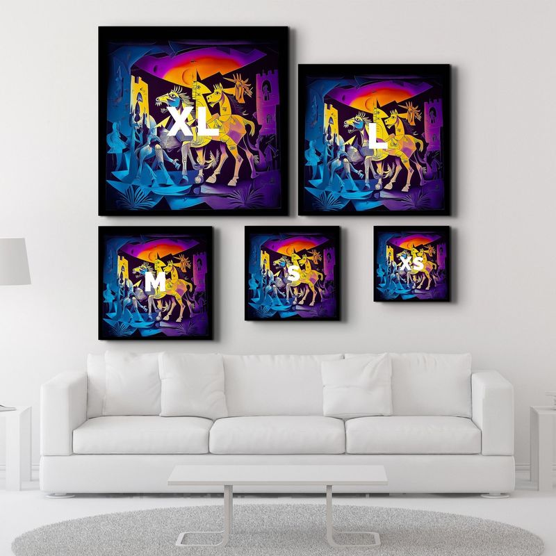 Casa si Gradina - Decoratiuni - Tablouri - Tablou sticlă securizată Wallxpert, sticlă, 100 x 100 cm, multicolor, 642BTH1317 - Infinity.ro