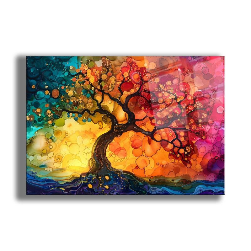 Casa si Gradina - Decoratiuni - Tablouri - Tablou sticlă securizată Wallxpert, sticlă, 70 x 100 cm, multicolor, 544CLR1466 - Infinity.ro