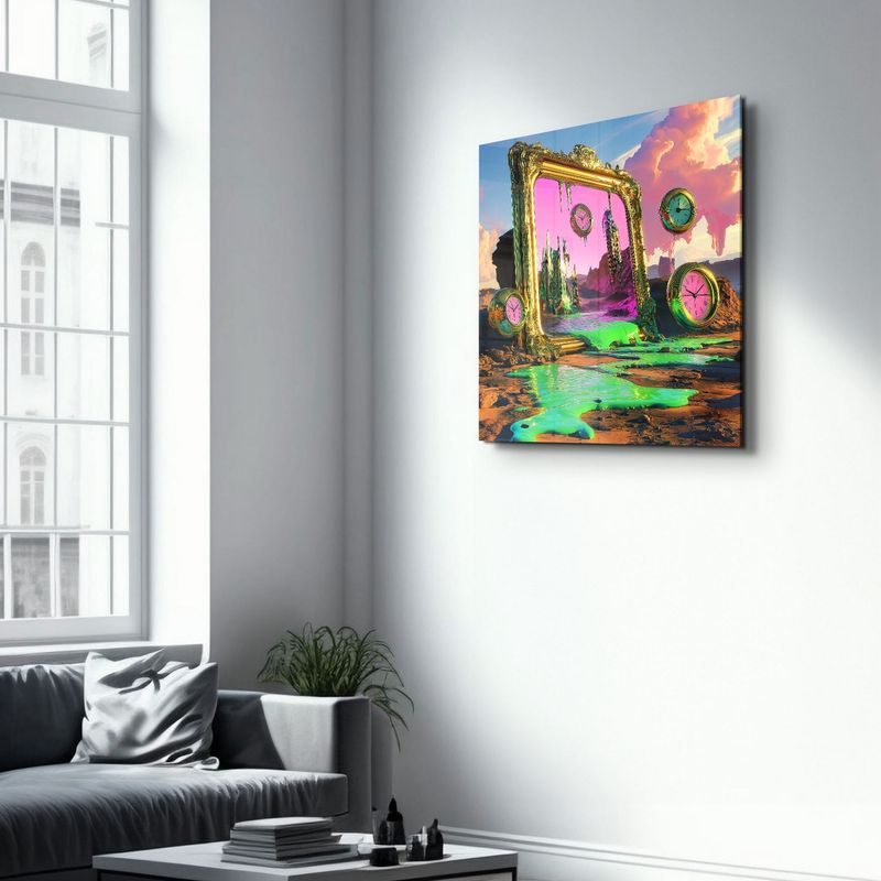Casa si Gradina - Decoratiuni - Tablouri - Tablou sticlă securizată Wallxpert, sticlă, 100 x 100 cm, multicolor, 642BTH1297 - Infinity.ro