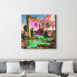 Casa si Gradina - Decoratiuni - Tablouri - Tablou sticlă securizată Wallxpert, sticlă, 100 x 100 cm, multicolor, 642BTH1297 - Infinity.ro