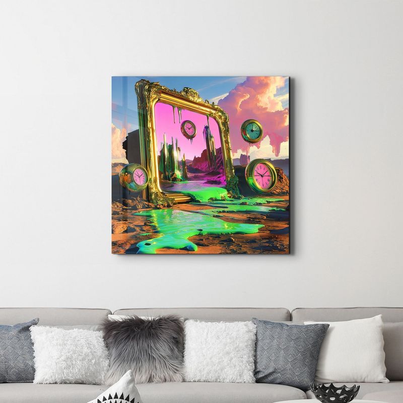 Casa si Gradina - Decoratiuni - Tablouri - Tablou sticlă securizată Wallxpert, sticlă, 100 x 100 cm, multicolor, 642BTH1297 - Infinity.ro