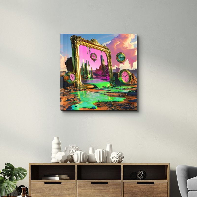 Casa si Gradina - Decoratiuni - Tablouri - Tablou sticlă securizată Wallxpert, sticlă, 100 x 100 cm, multicolor, 642BTH1297 - Infinity.ro