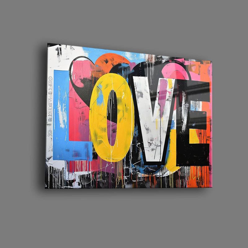 Casa si Gradina - Decoratiuni - Tablouri - Tablou sticlă securizată Wallxpert, sticlă, 70 x 100 cm, multicolor, 544CLR1580 - Infinity.ro