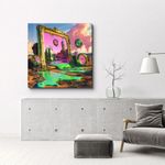 Casa si Gradina - Decoratiuni - Tablouri - Tablou sticlă securizată Wallxpert, sticlă, 100 x 100 cm, multicolor, 642BTH1297 - Infinity.ro