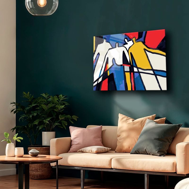 Casa si Gradina - Decoratiuni - Tablouri - Tablou sticlă securizată Wallxpert, sticlă, 70 x 100 cm, multicolor, 544CLR1316 - Infinity.ro