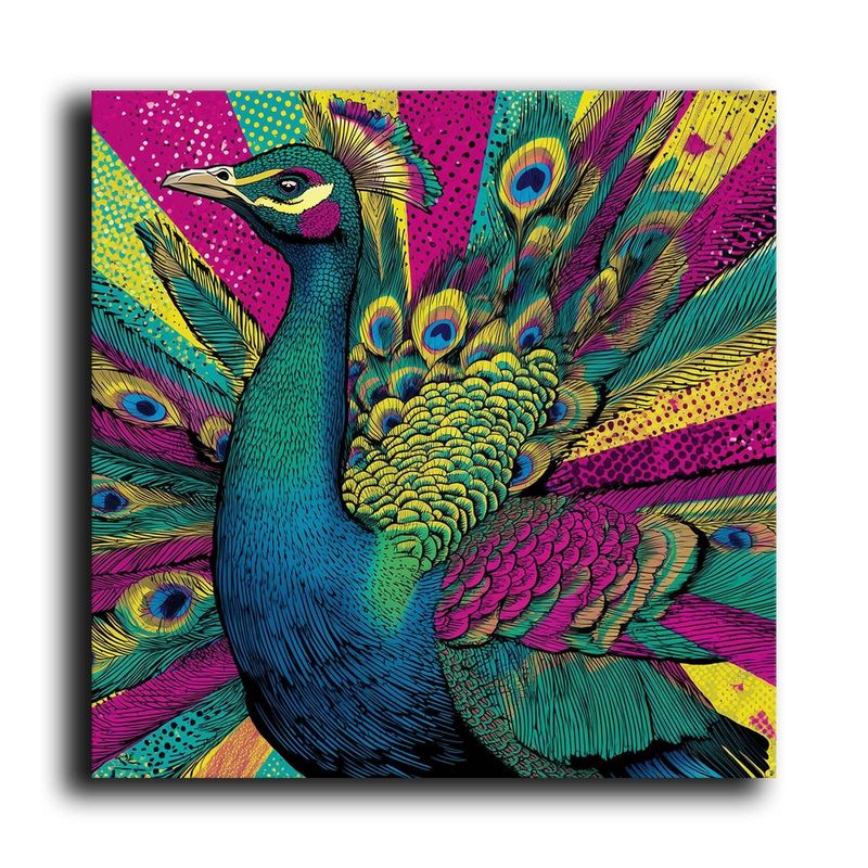 Casa si Gradina - Decoratiuni - Tablouri - Tablou pe pânză Wallxpert, lemn, 70 x 70 cm, multicolor, 649THL1202 - Infinity.ro