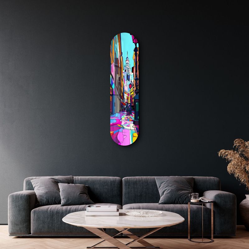Casa si Gradina - Decoratiuni - Tablouri - Tablou sticlă securizată Wallxpert, sticlă, 20 x 80 cm, multicolor, 226SNG1174 - Infinity.ro