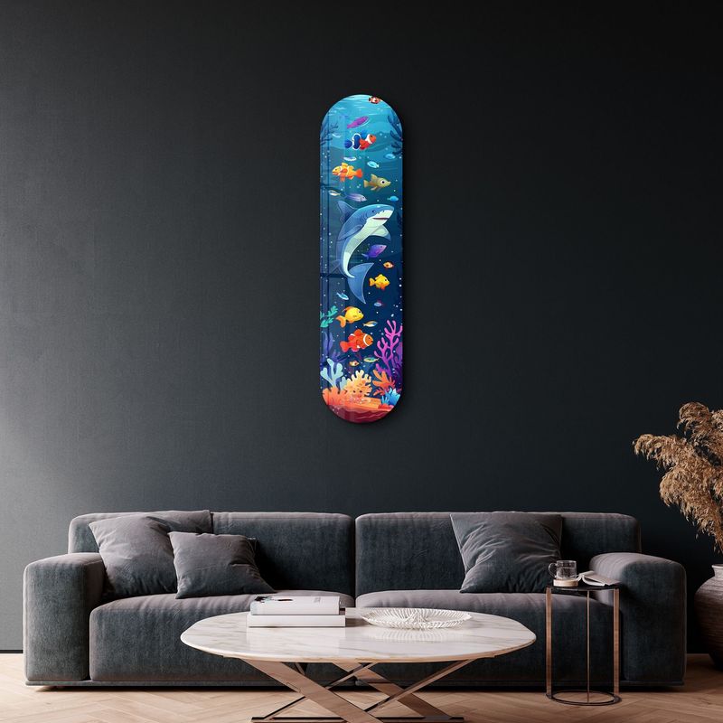 Casa si Gradina - Decoratiuni - Tablouri - Tablou sticlă securizată Wallxpert, sticlă, 20 x 80 cm, multicolor, 226SNG1150 - Infinity.ro